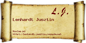 Lenhardt Jusztin névjegykártya